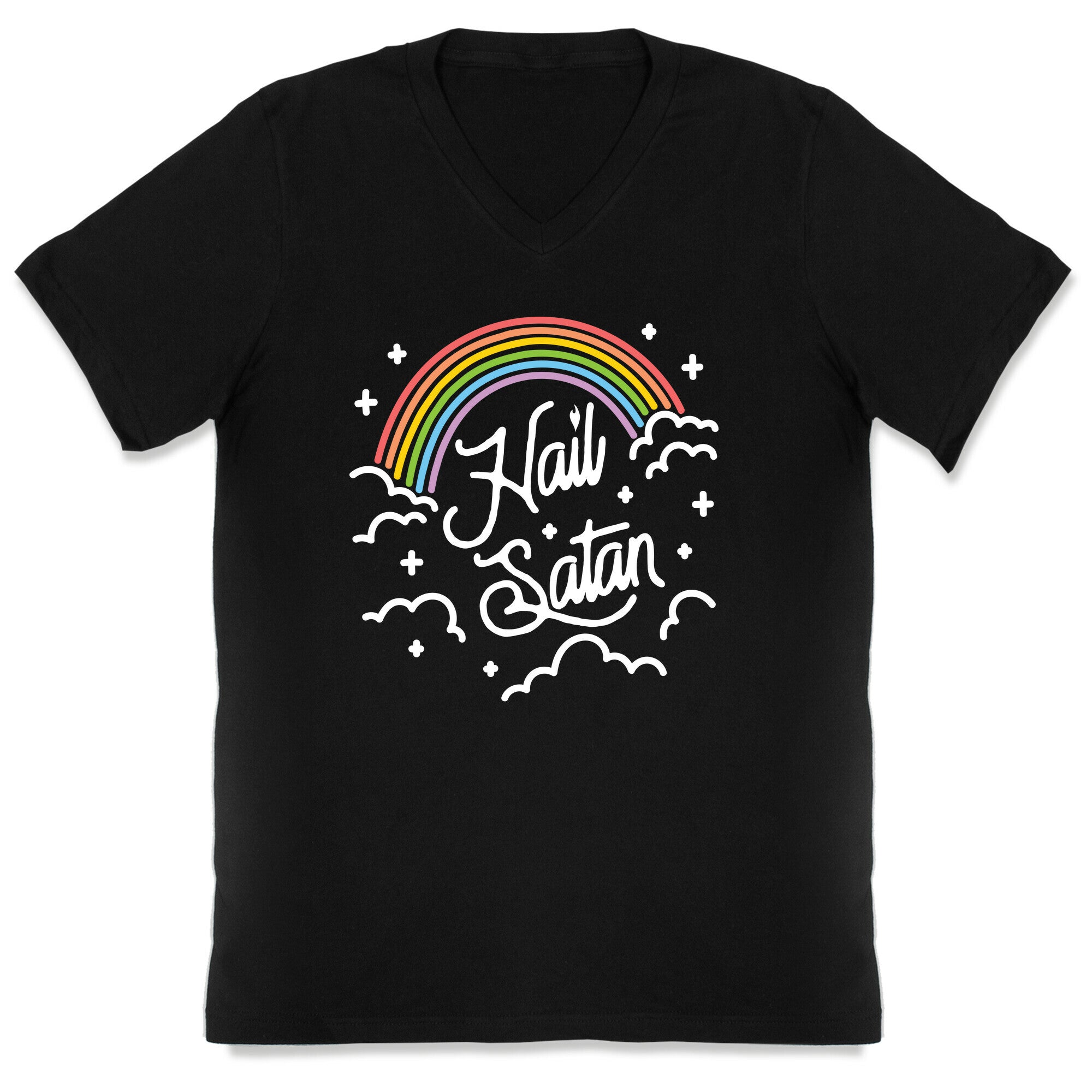 Hail Satan Rainbow V-Neck